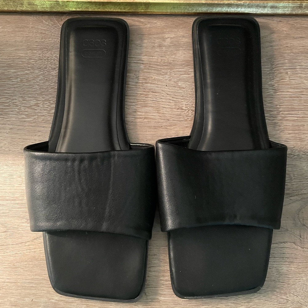 ASOS Black Slide Sandals